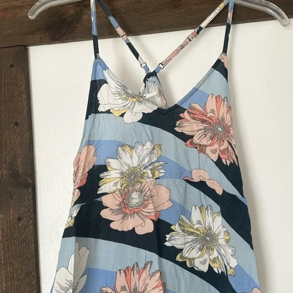 Oneill blue floral Aries midi dress size medium - Picture 6 of 9